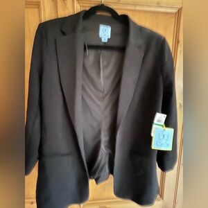 CeCe Women's Elegant Black Suit Jacket